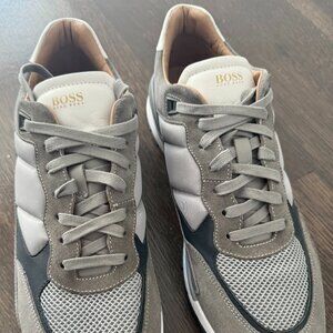 Hugo Boss men's leather sneakers EU Size 45, US Size 11.5 Mint